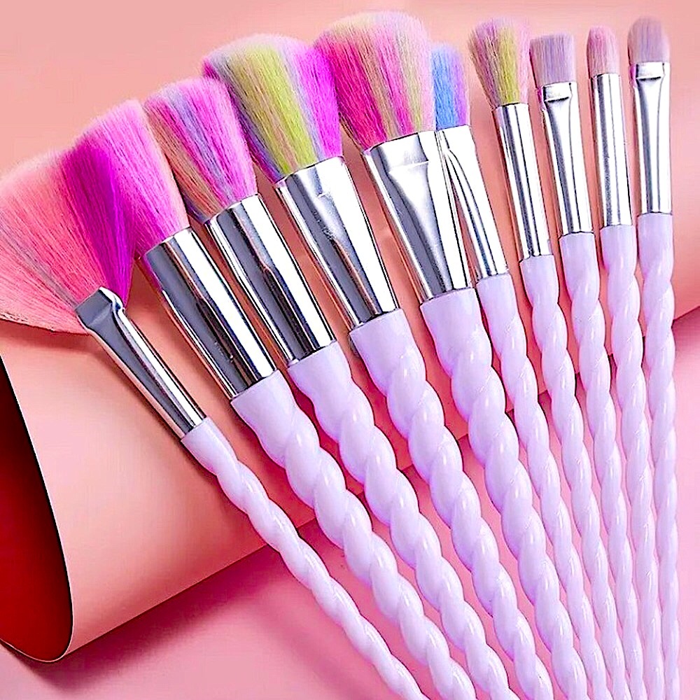 Unicorn🦄 makeup brush set (10 pieces)